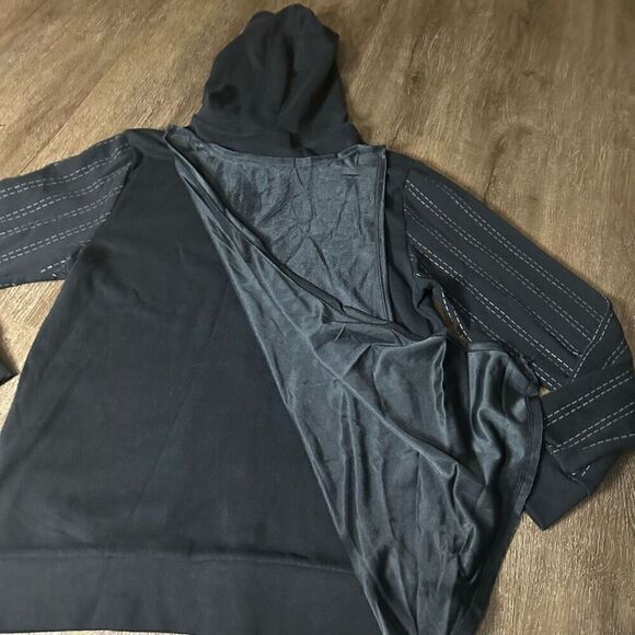 Star Wars Disney Darth Vader Boys Black Full Zip Hoodie Jacket Removable Cape XL - Picture 4 of 8